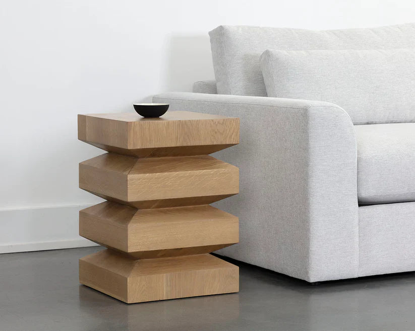 Cormac End Table Rustic Oak