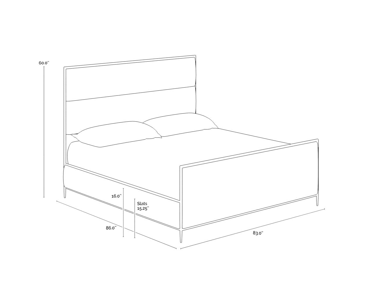 Yasmine Bed - King - Zenith Alabaster