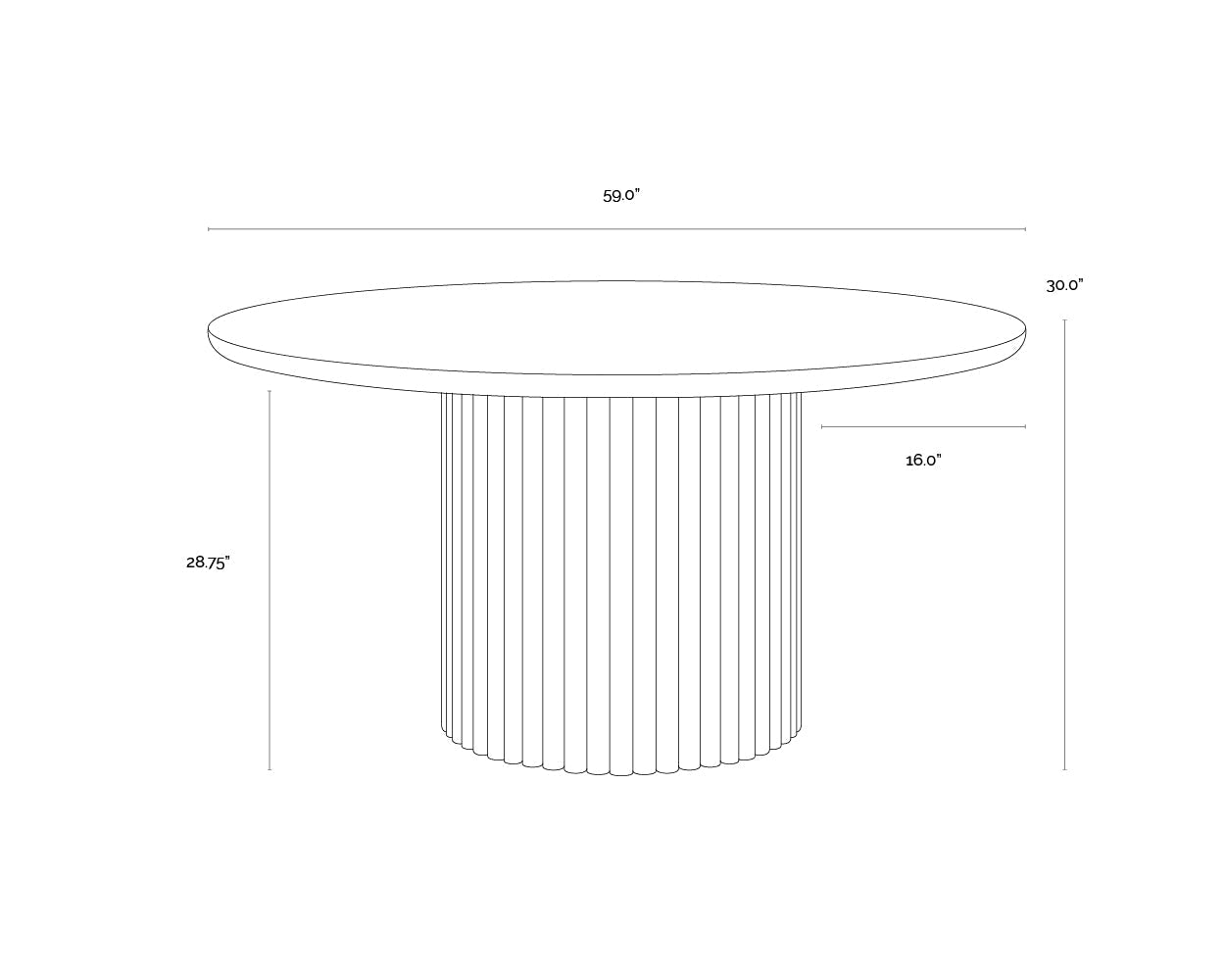 Banyan Dining Table - 59"