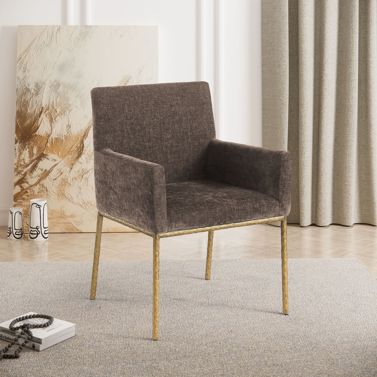 Reeves - Dining Chair With Gold Legs (Set of 2)