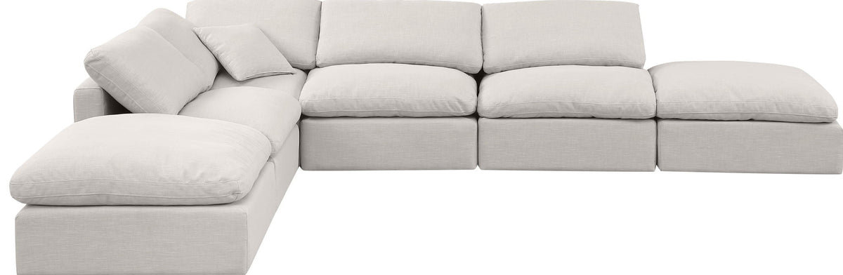 Indulge - Linen 6 Piece Modular Armless Sectional