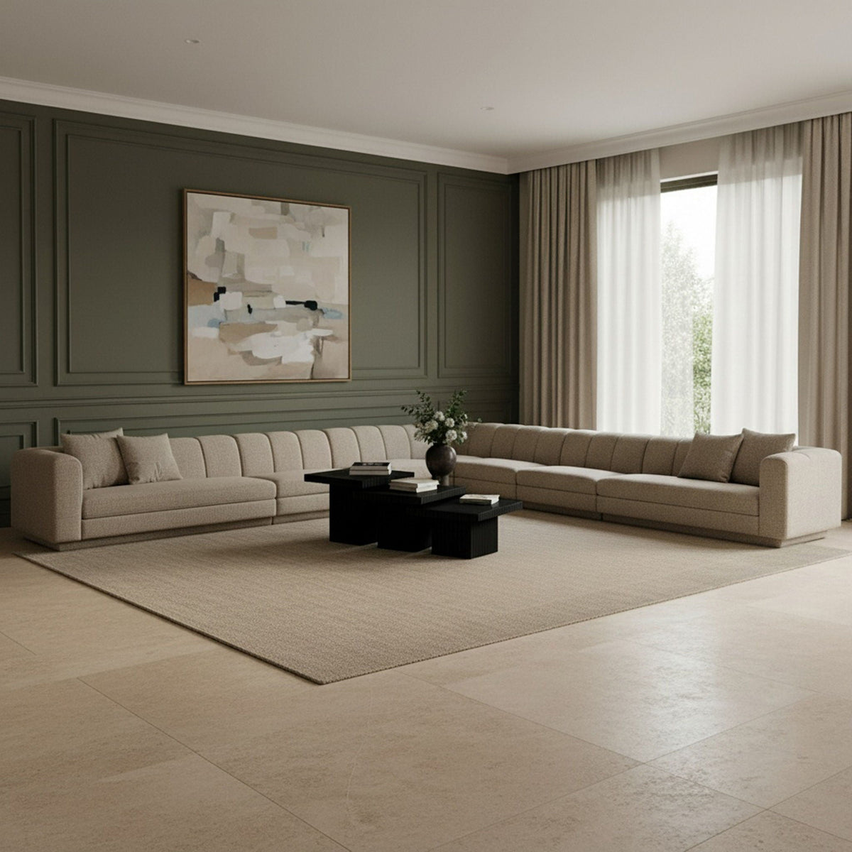 Modari - Sectional - Beige
