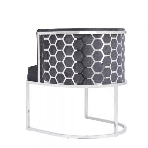 Honeycomb Accent Chair - Chrome
