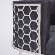 Honeycomb Accent Chair - Chrome