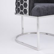 Honeycomb Accent Chair - Chrome
