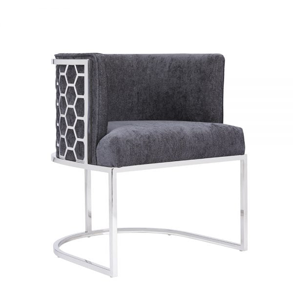 Honeycomb Accent Chair - Chrome