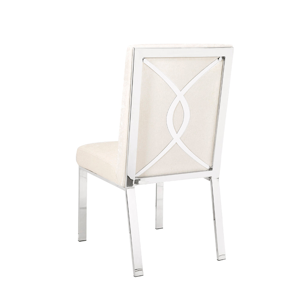 Emiliano Dining Chair: Ivory Fabric