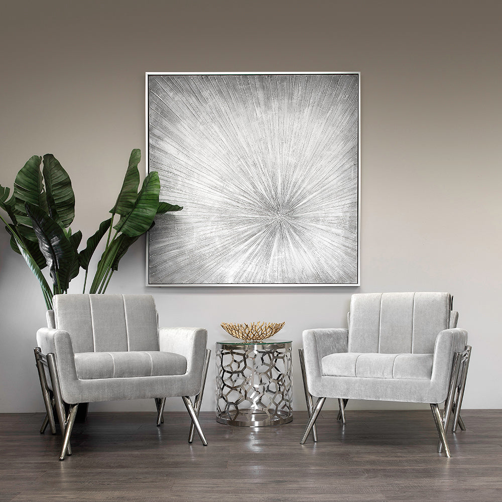 Morgan Grey Velvet Chair