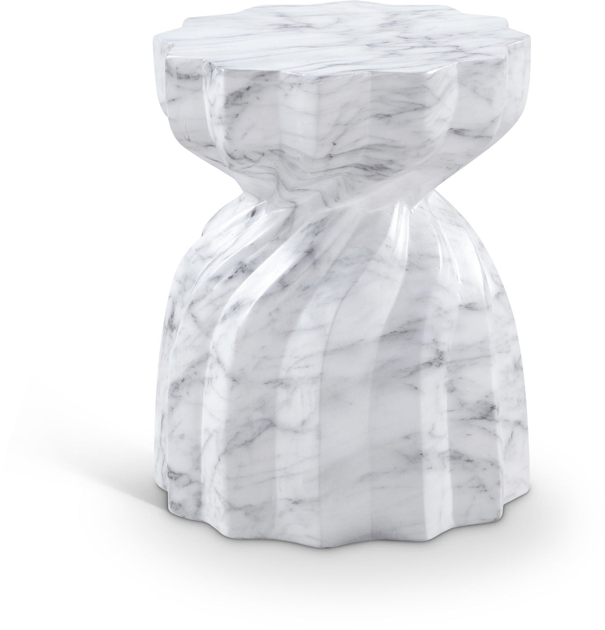 Caserta - Marble Finish Concrete End Table