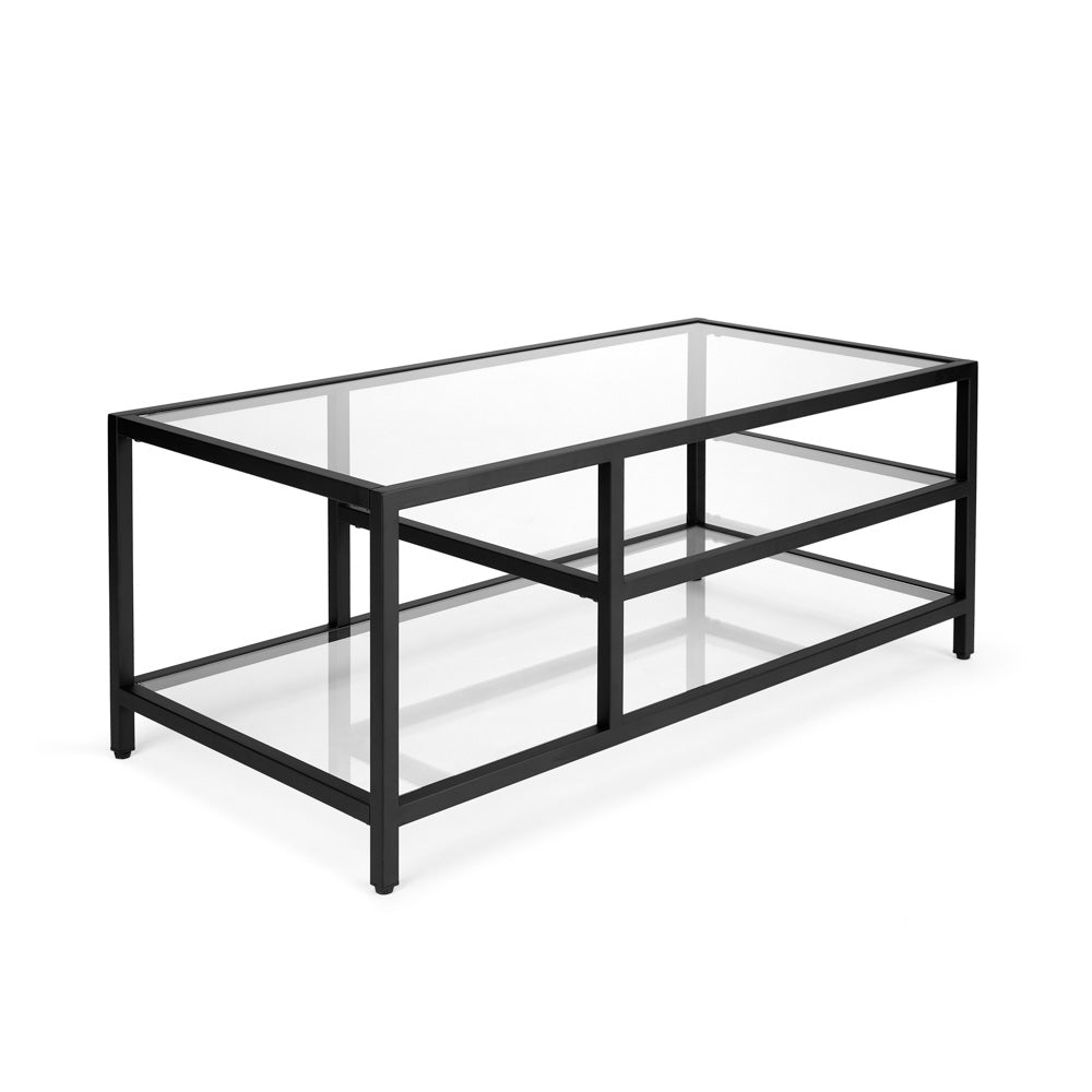 MILEY Coffee Table (Black metal) (Big size) - Furniture Depot