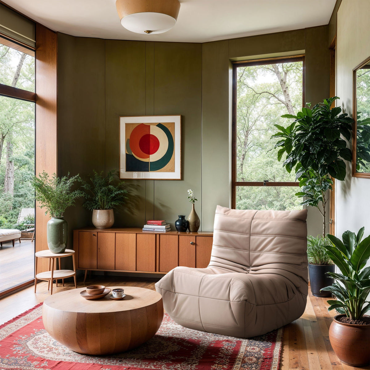 Relax - Vegan Leather Upholstered Chair - Tan
