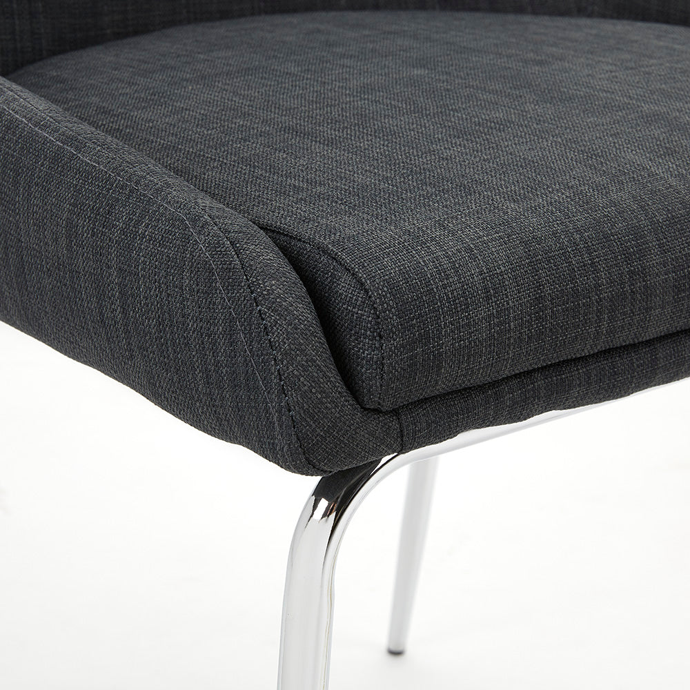 Moira Dining Chair: Grey Linen