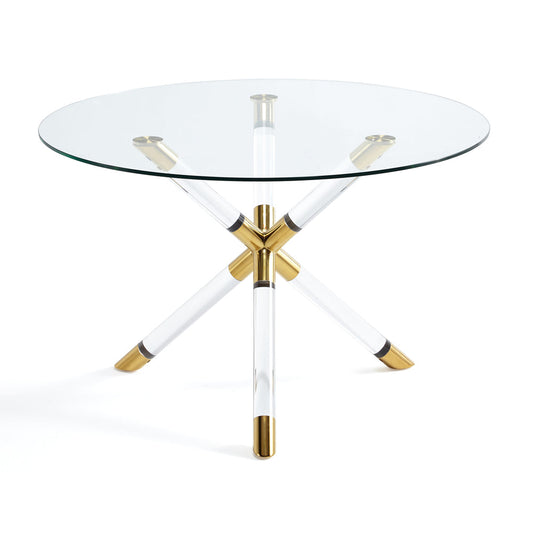 PALOMA DINING TABLE - GOLD - Furniture Depot
