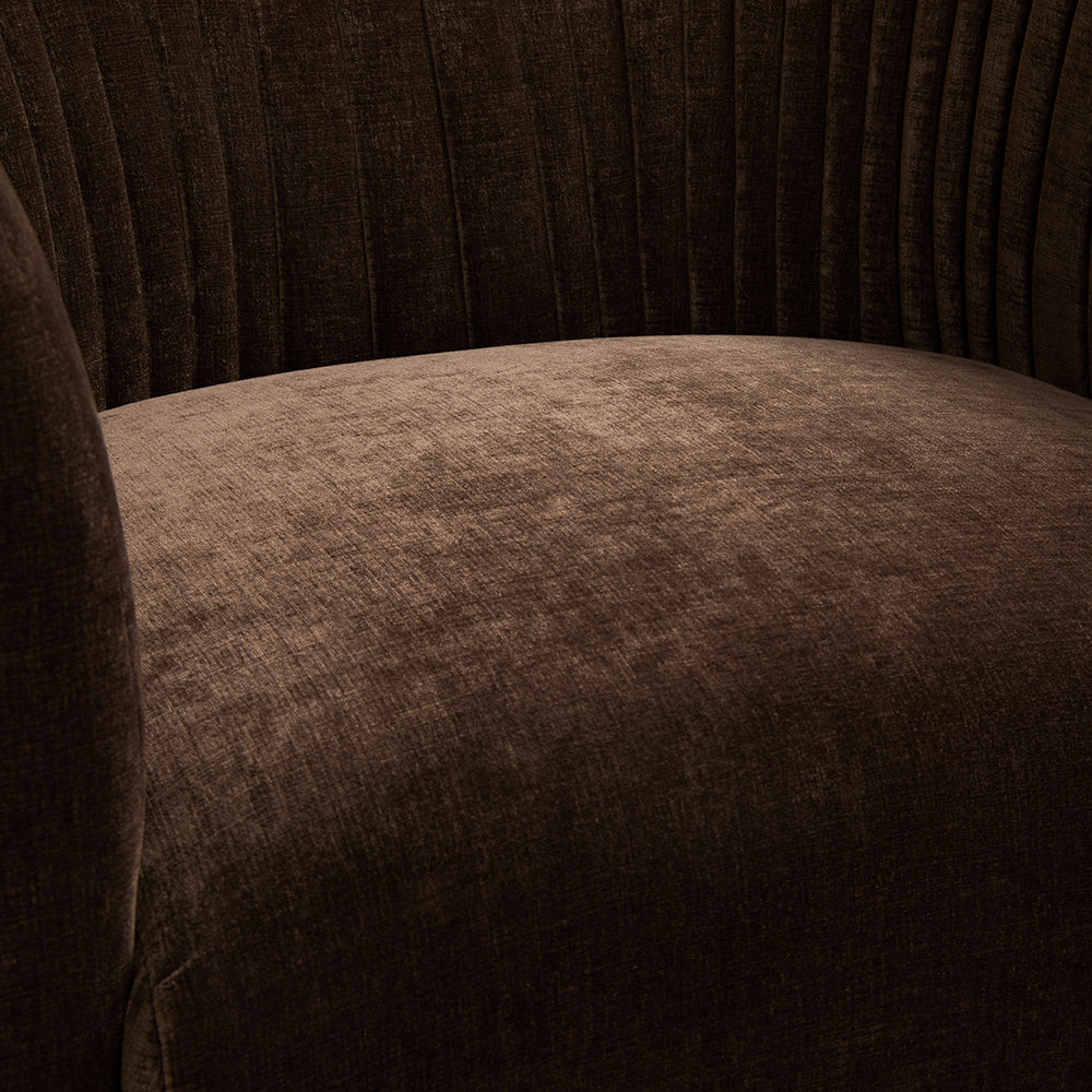 Bergen chair Contessa-Java color gold steel finish