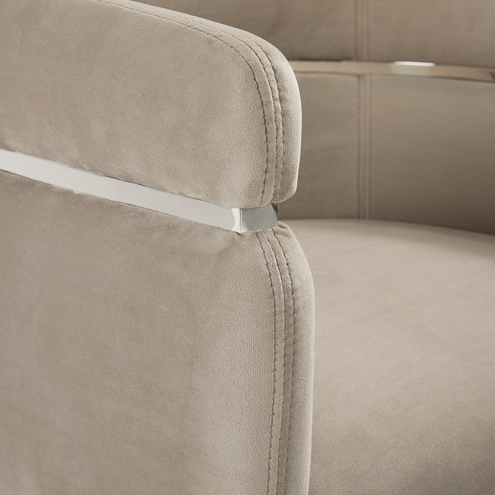 Obi Chair - Cream Velvet - Furniture Depot