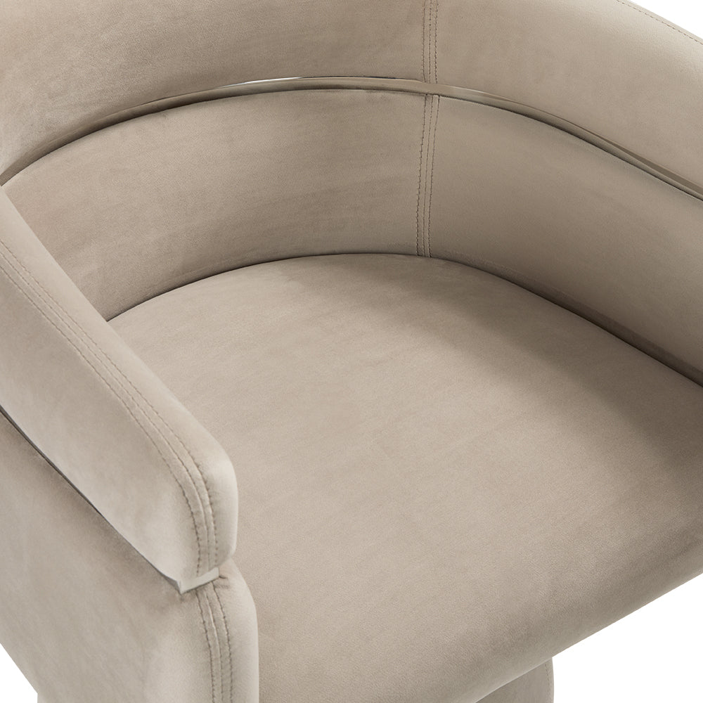 Obi Chair - Cream Velvet - Furniture Depot