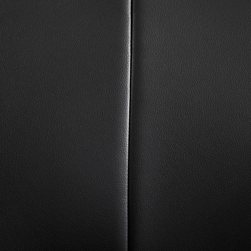 Bromley Swivel Dining Chair: Black Leatherette with Black legs