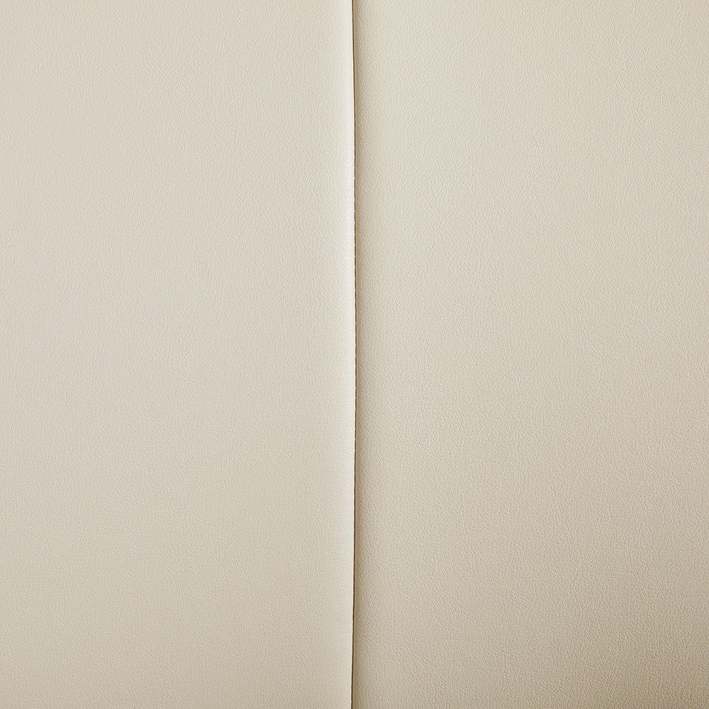 Bromley Swivel Dining Chair: Taupe Leatherette with Black legs