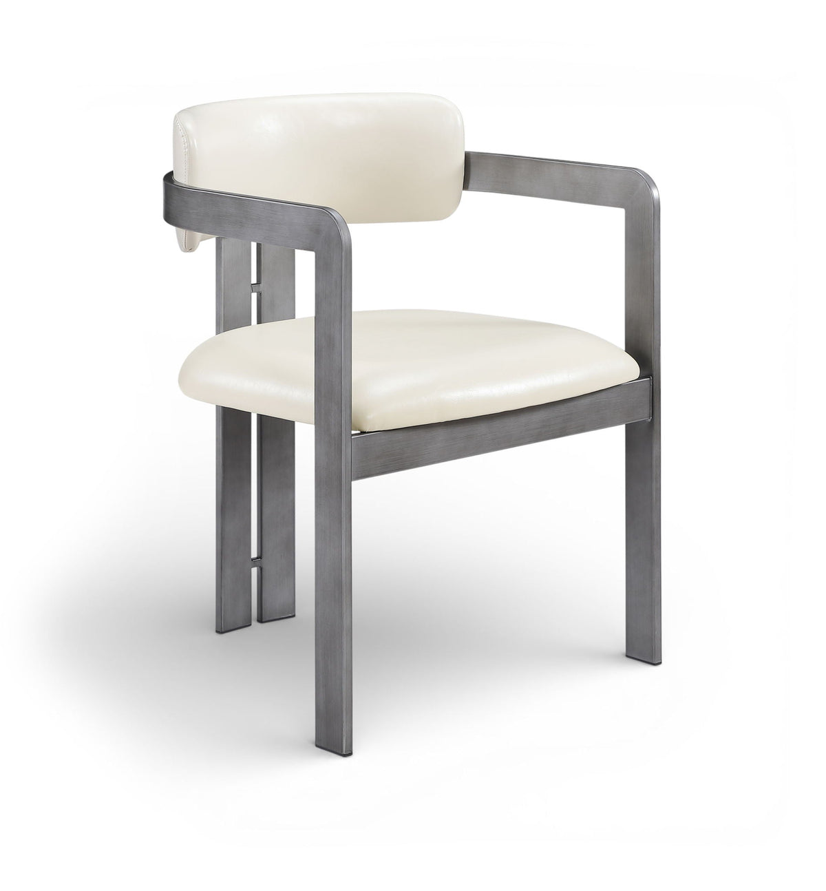 Aurum - Vegan Leather Upholstered Dining Chair With Gray Base (Set of 2)