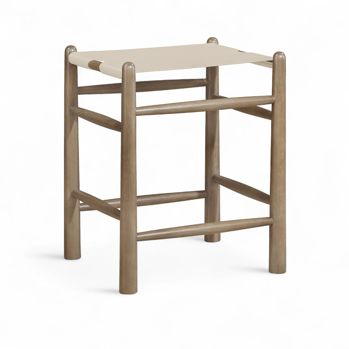 Santos - Backless Counter Stool With Stained Brown Base