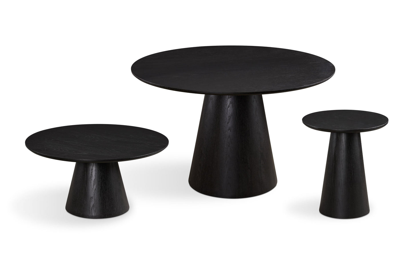 Jagger Dining Table with Wood Top: Black