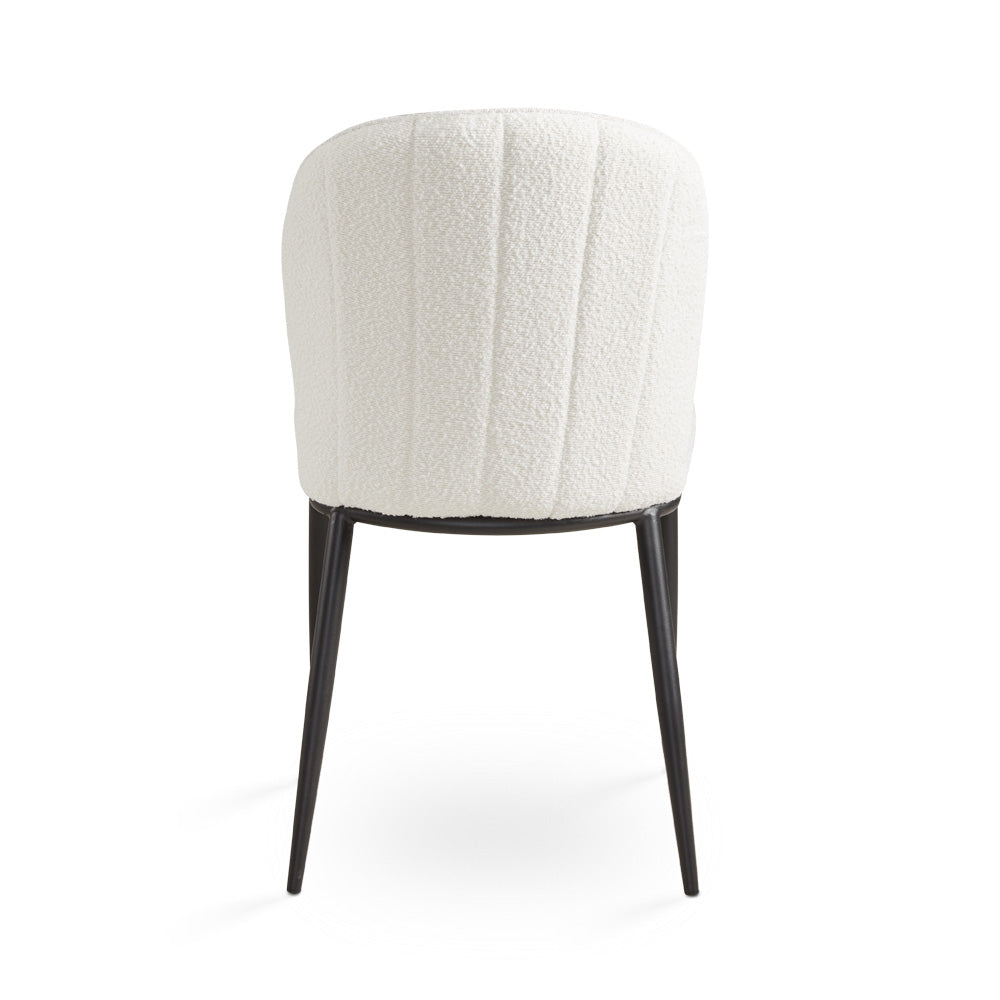 Angie Dining Chair: White Boucle