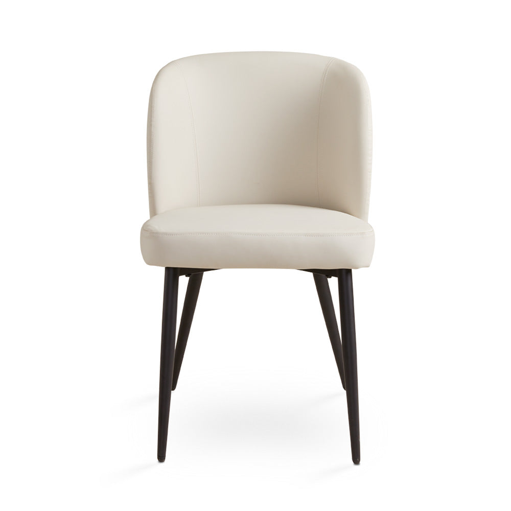 Fortina Dining Chair: Taupe Leatherette
