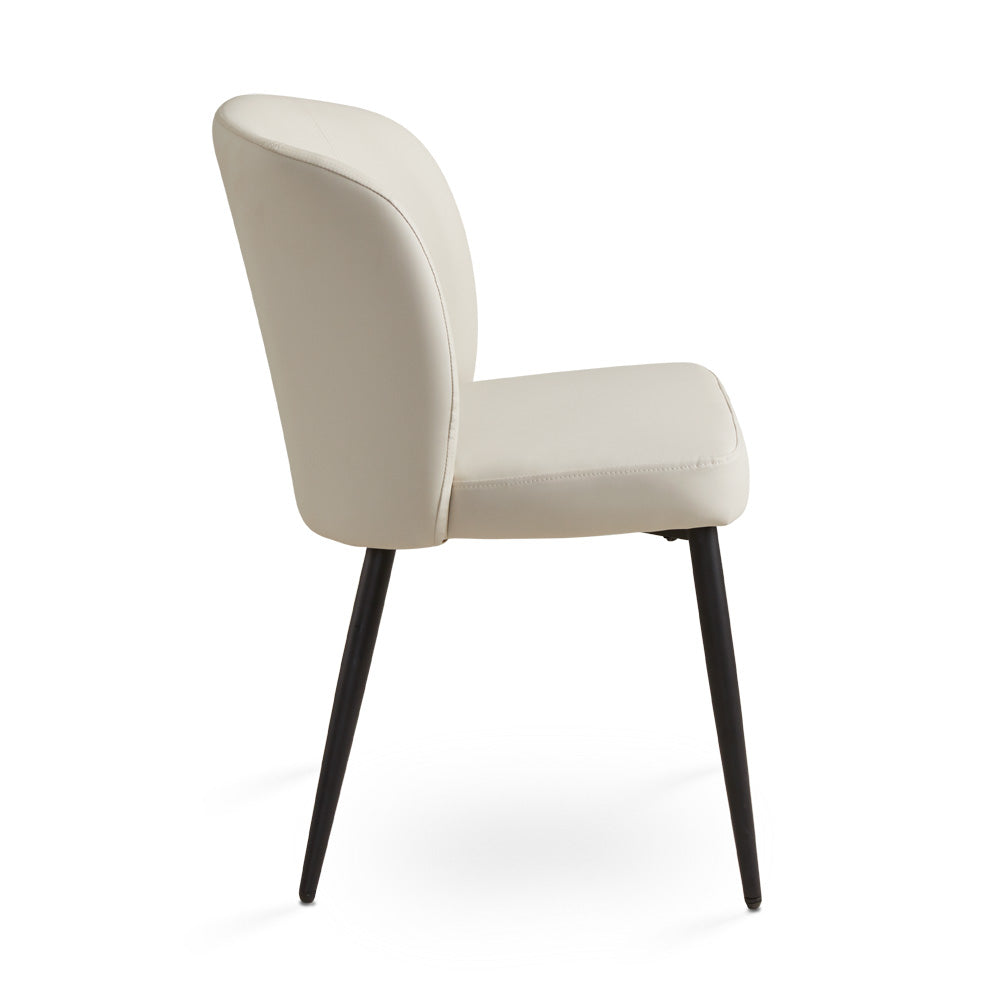 Fortina Dining Chair: Taupe Leatherette