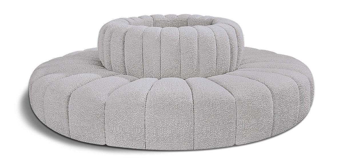 Arc - Boucle Fabric 8 Piece Round Modular Sofa