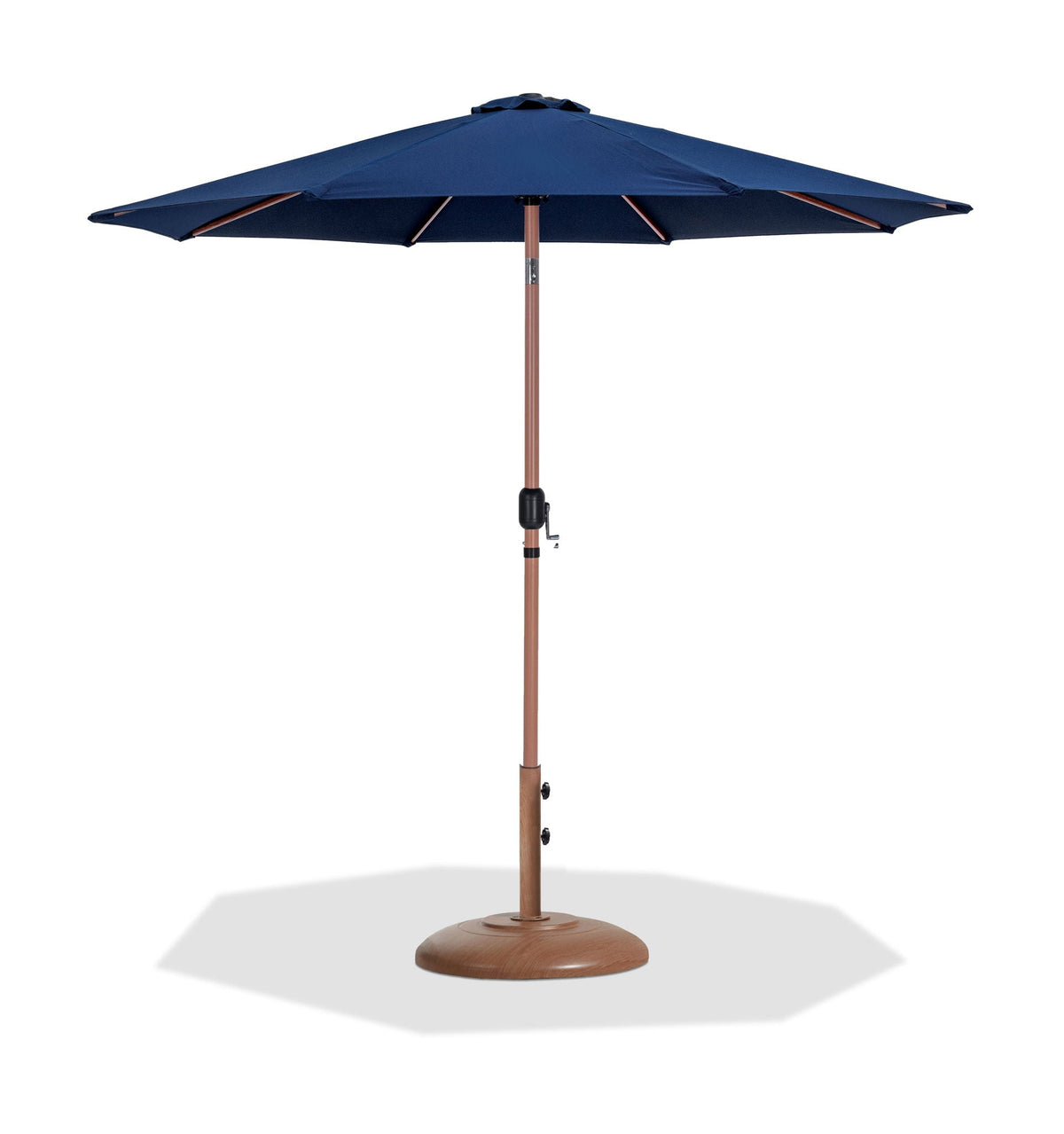 Fiji - Aluminum Patio Umbrella With Round Teak Base