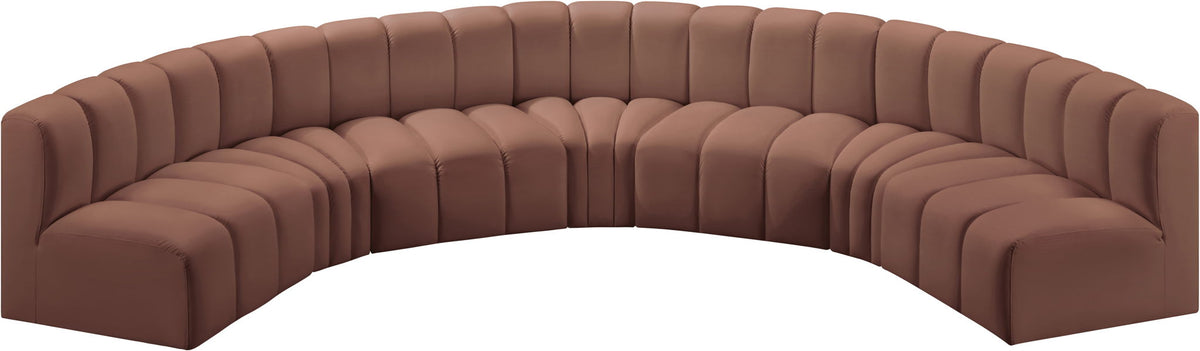 Arc - Faux Leather 7 Piece U-Shaped Modular Sofa