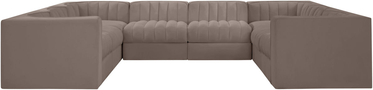 Rummi - Velvet Performance Fabric Upholstered Modular Sectional