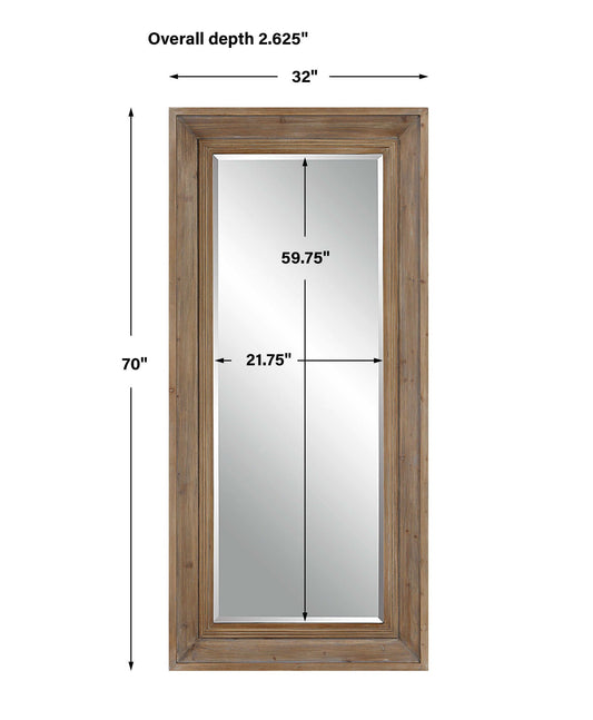 Missoula - Large Natural Wood Mirror