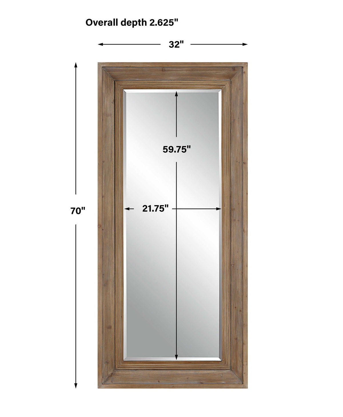 Missoula - Large Natural Wood Mirror