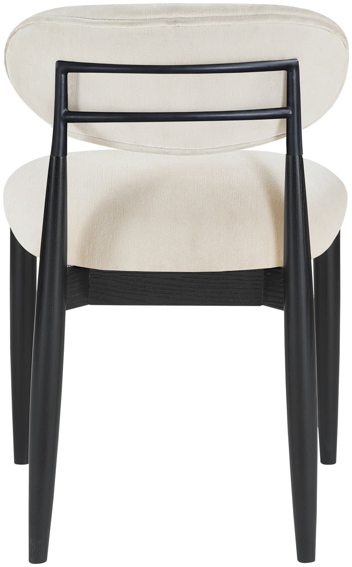 Riccio - Fabric Dining Side Chair (Set of 2) - Black Frame