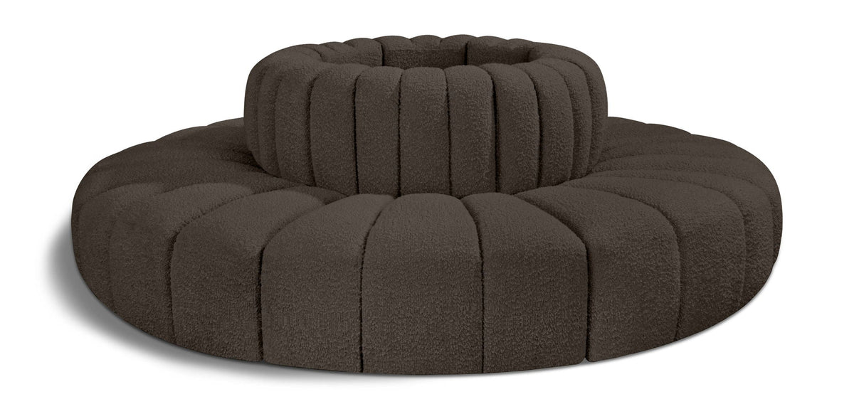 Arc - Boucle Fabric 8 Piece Round Modular Sofa
