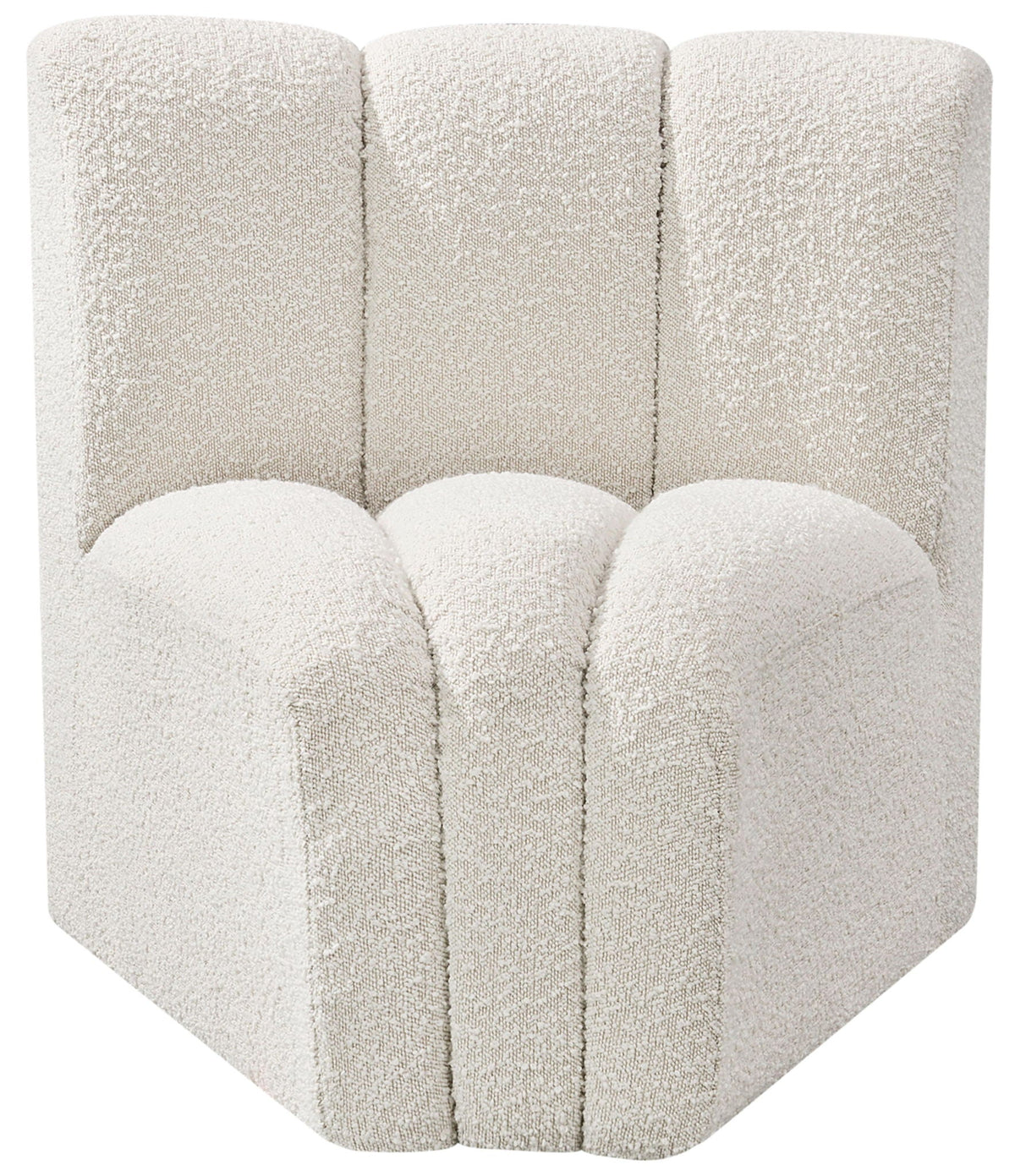 Arc - Boucle Fabric Curved Corner Chair