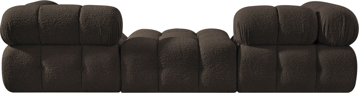 Ames - 3 Piece Boucle Modular Sofa With 1 Backless Seat