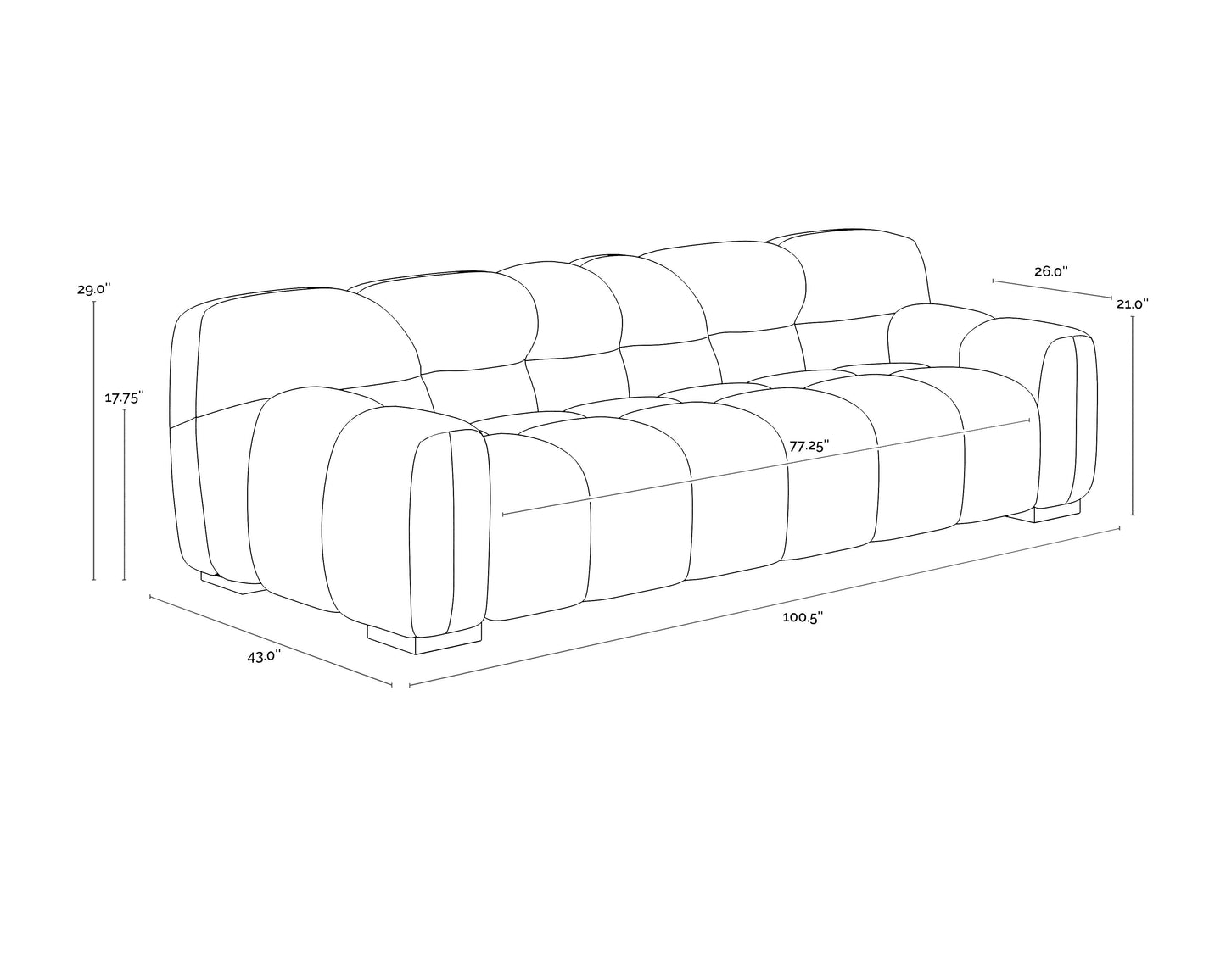 Romy Sofa - Meg Gold