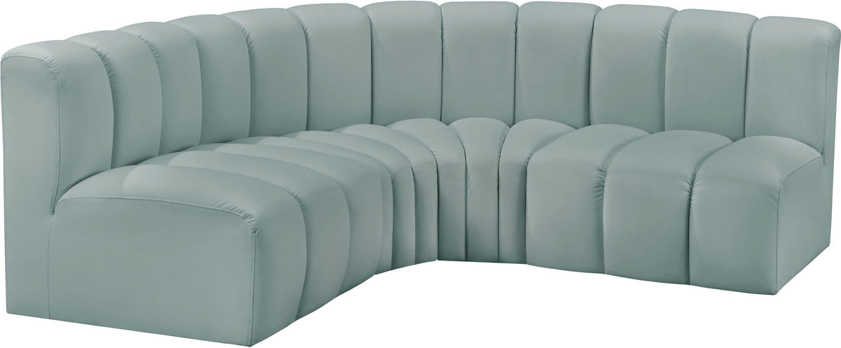 Arc - Faux Leather 4 Piece Corner Modular Sofa