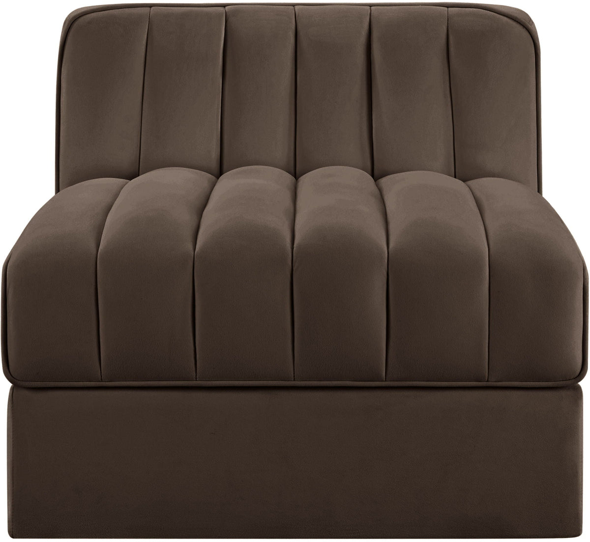 Rummi - Velvet Performance Fabric Upholstered Modular Armless Chair