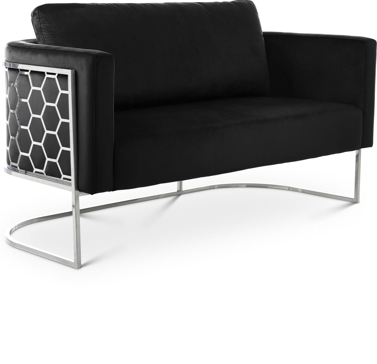 Casa - Loveseat with Chrome Legs