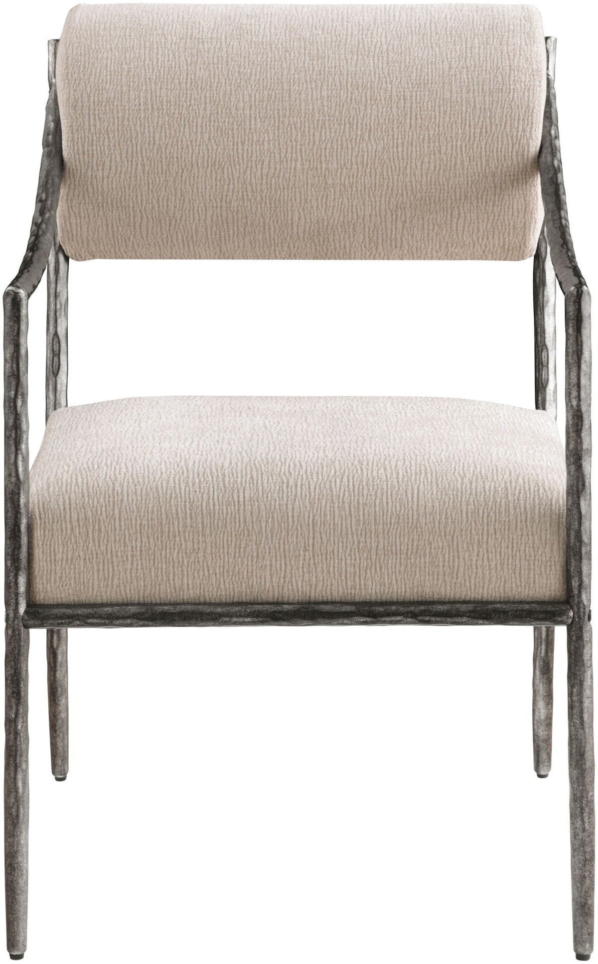 Bastille - Upholstered Dining Arm Chair (Set of 2) - Silver Frame