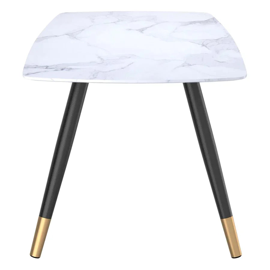 Emery Rectangular Dining Table in White - Furniture Depot