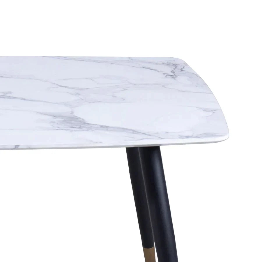 Emery Rectangular Dining Table in White - Furniture Depot