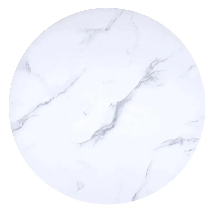 Emery Round Dining Table in White - Furniture Depot