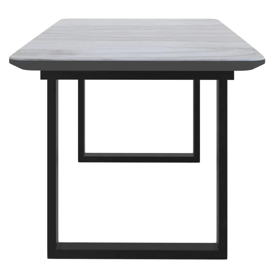 Gavin Dining Table with Extension in Black - Furniture Depot