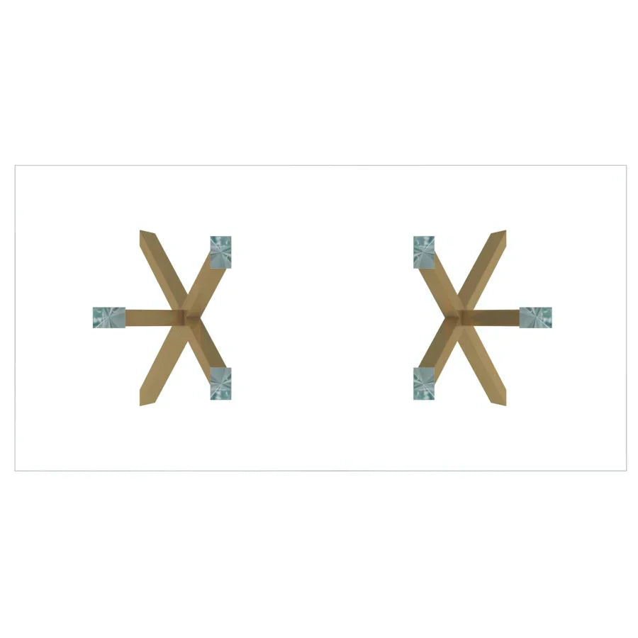 Stark Dining Table in Gold - Furniture Depot