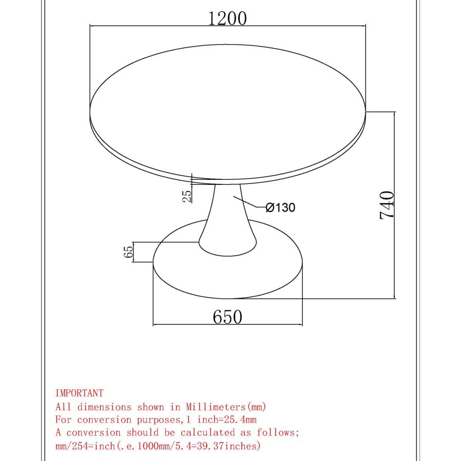 Zilo 48" Round Dining Table in White Faux Marble and Black