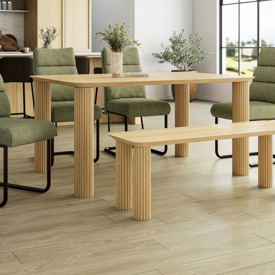 Sangra 59" Small Rectangular Dining Table in Natural